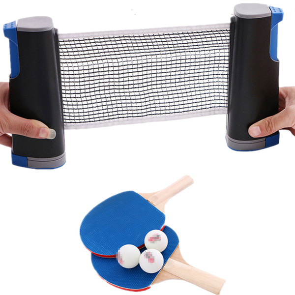 Retractable Table Tennis Net Portable Net Kit Tennis BallsPong Ball Racquet Strong Mesh Outdoor Indoor Racquet Sports