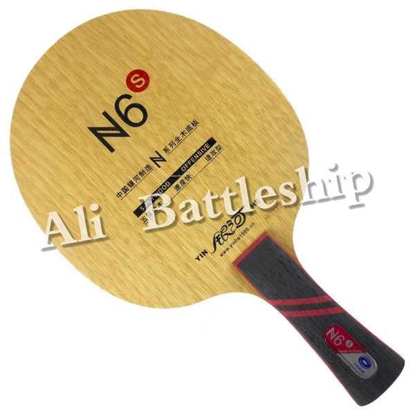 Wholesale- Original Galaxy Yinhe N6s N 6s OFFENSIVE N-6 Upgrade PingPong Blade Shakehand long handle FL for Table Tennis Bat Racket