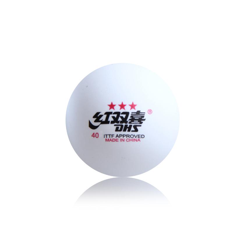 Wholesale-60 Pcs / Lot 3 Stars 40 mm DHS DOUBLE HAPPINESS Table Ttennis Ball Olympic Table Tennis White Balls 2.8G