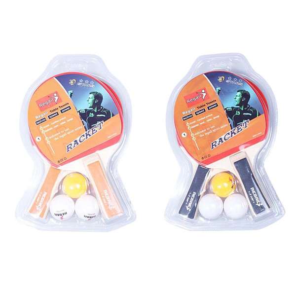 1 Set TrainingPong Table Tennis Bat Paddle With Complimentary 3Pong Balls Highly Compressed Seven-layer Wood