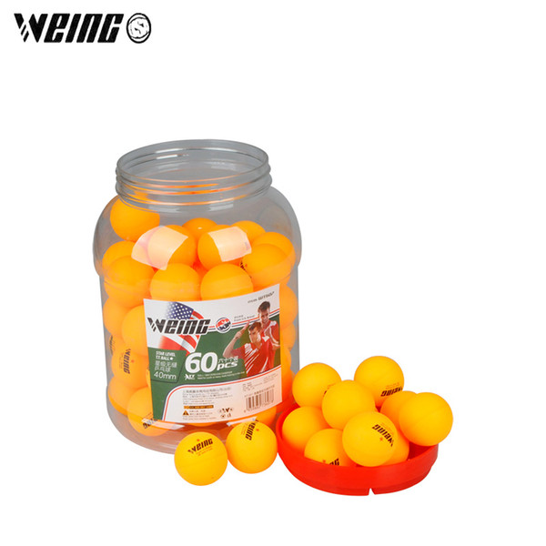 WEING 60 Pcs new material 1-Star Table Tennis Ballspong Ball White Orange Pingpong Ball profession Advanced Training