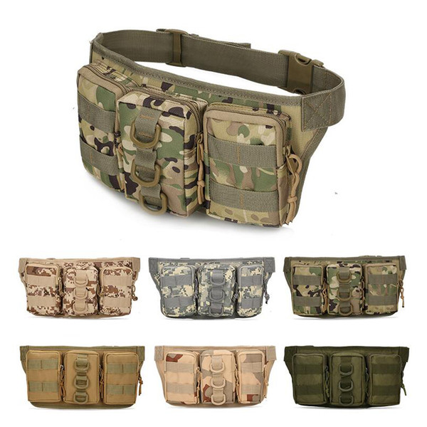 Outdoor Molle Waterproof Cycling Pocket Waist Bag Pack Military Tactical Camouflage Climbing Riding Sports Military Bag Pouch