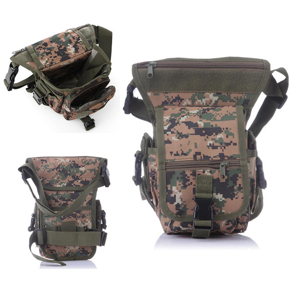 2017 Molle Waterproof Camo Nylon Oxford Waistpack Tactical Motorcycle Leg Bag Satchel Waist Bag Outdoor Military Assault Bag Pack