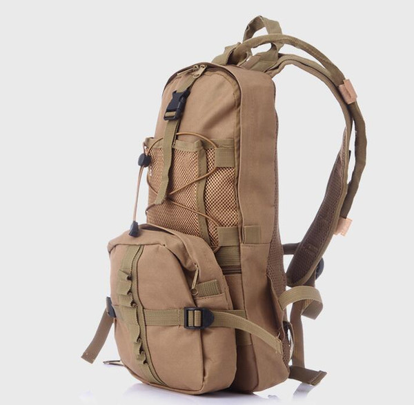 Molle Tactical Assault Water Bag Backpack Nylon Camouflage Climbing Travel Cycling Hydration Pack 2.5L Water Bladder Camouflage Shoulder Bag