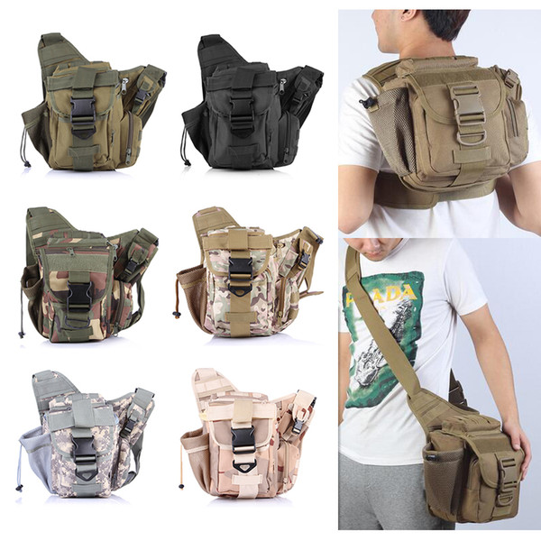 9 Colors Molle Tactical Pouches Backpack Messenger Bag Trekking Rucksack Hiking Backpack Saddle Bag Sports Shoulders Bag