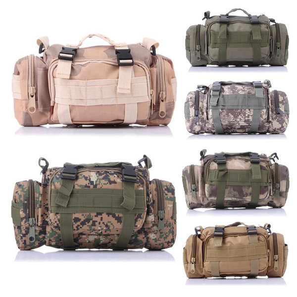 Canvas Outdoor Bag Pack Multi-functional Camo Hiking Travelling Rucksacks Handbag Molle Pouches Tactical Sling Bag Shoulder Bag