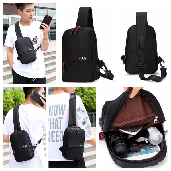 FI & LA Fanny Pack Chest Bag Fashion Beach Purse Bags Waterproof Handbags Purses Mini Outdoor Waistbag with USB Port Multi Pocket