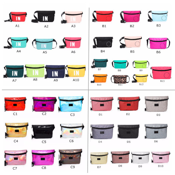 42 colors Red Pink Fanny Pack Clutch Waist Belt Bag Fashion Beach Purse Bags Waterproof Handbags Purses Mini Cosmetic Bag