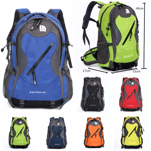 The North F Backpack New Casual Backpacks Travel Outdoor Sports Bags Teenager Students 40L School Bag 7 Colors