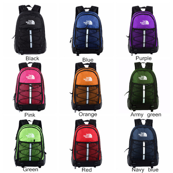 IN STOCK The North F Backpack Casual Backpacks Reflective Stripe Teenager Students 41x27x18cm School Bag 9 Colors Fast Ship