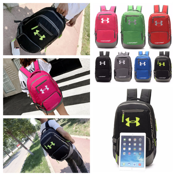 U & A Students' Backpack Unisex School Bags Casual Backpacks Travel Bag Waterproof Large Capacity Laptop Knapsack 7 Colors