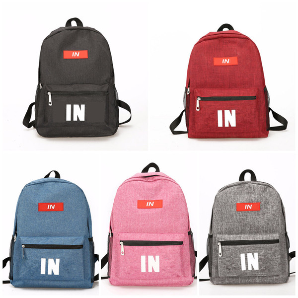 In Stock !!! Adjustable Unisex Students School Backpacks Casual Travel Loptop Backpack Knapsack Shoulder Bags Waterproof 20 Colors