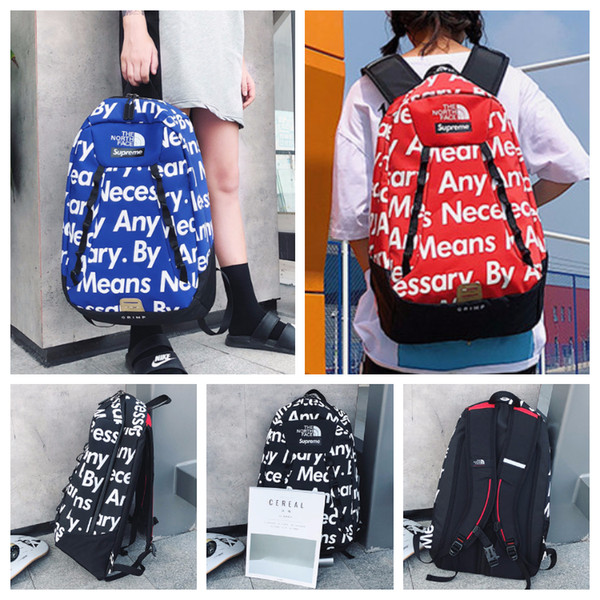 The & N & F & Sup Unisex Backpacks Casual Backpack Student Schoolbags Travel Bags Large Capacity 50X30X13cm Knapsack Fast Shipping