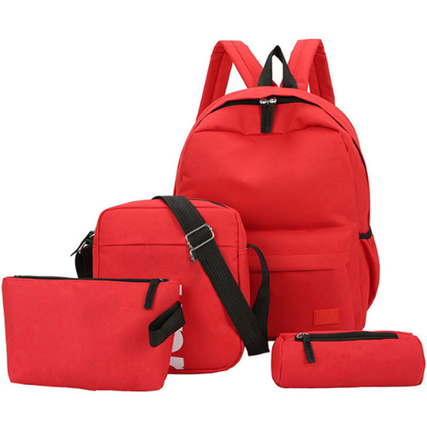 Student Backpack Sup 4pcs per Set Shoulder Bag Casual Backpacks Canvas School Bags Multi-purpose Back Packs DHL Shipping