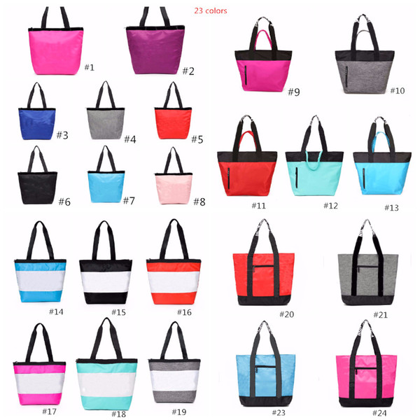 Black Pink handbag Bags Pink Totes Blue Black Women 23 Colors Travel Fitness Bag Hangbag Waterproof Shoulder Bag 10 Pieces