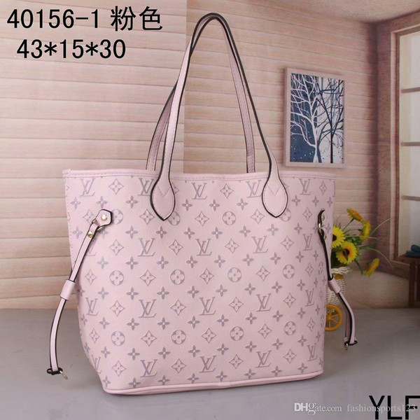 TOP PU Pink sugao lattice 2pcs set NEW handbag Lashes designer handbags tote bag cross body bag women messenger shoulder bag