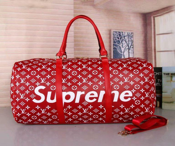 red new fashion men women travel bag duffle bag, brand designer luggage handbags large capacity sport bag