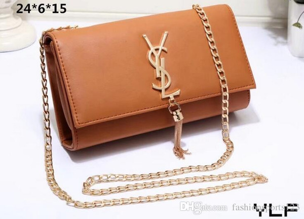 Top Quality 5colors Famous brand women designer Shoulder bag leather chain bag Cross body Pure color womens handbag crossbody bag purse