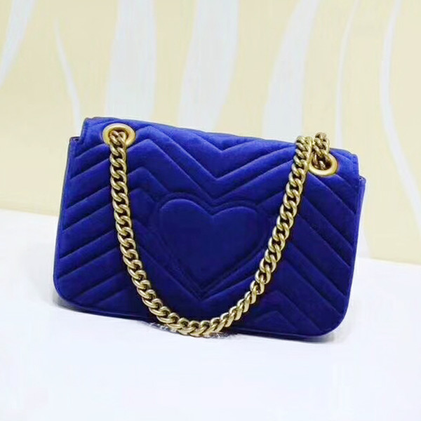 2019 Brand New Velvet Women Luxury Shoulder Bag Good Quality Lady Bag The Chain Slanted Across The Girl'S Bag