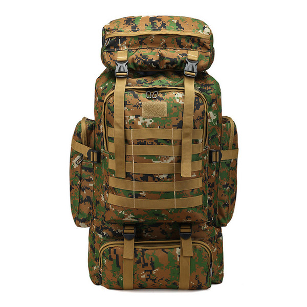 Backpack large capacity mountaineering men and women backpack Camouflage outdoor backpack travel camping convenient mountaineering bag