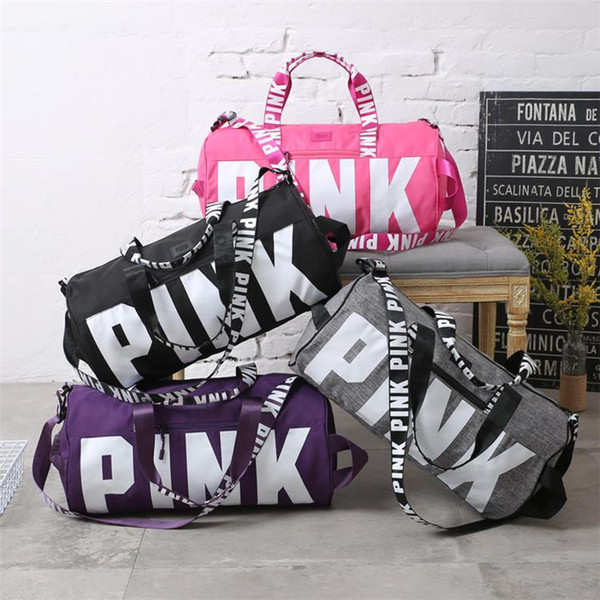 Love Pink Storage Bag Big Large Pink Men Women Travel Bag Hangbag Waterproof Duffel Bags Luggage Bags