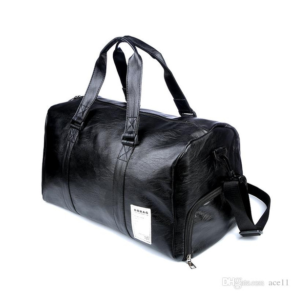Pu Leather Gym Male Bag Top Female Sport Shoe Bag for Women Fitness Over the Shoulder Yoga Bag Travel Handbags Black Red XA567WD