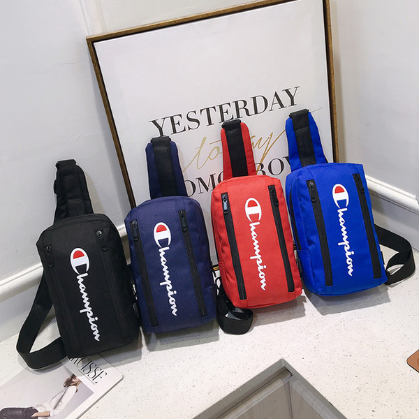 4styles Letter printed Shoulder bag Messenger Bag Oxford fabric Double Zipper Fanny pack Belt Waist Bags Travel Rucksack Sling Bag FFA1965