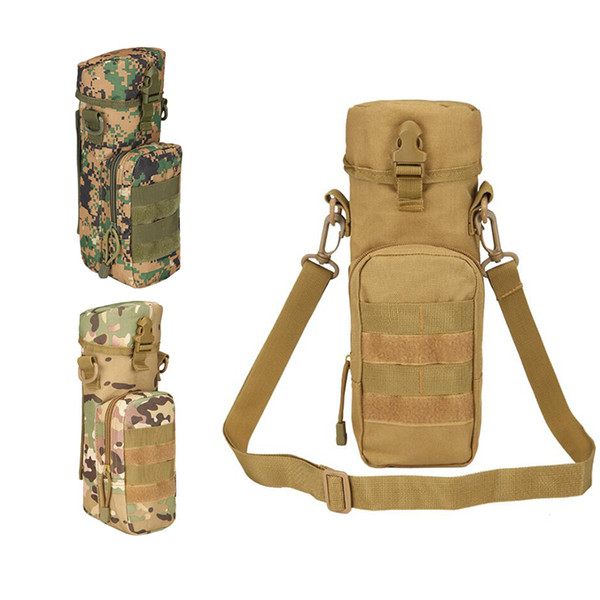 Multi-functiona Camo Cycling Water Bottle Pouch Molle Military Belt Hang Rucksack Saddle bag Tactical Sling Bag Water Bag