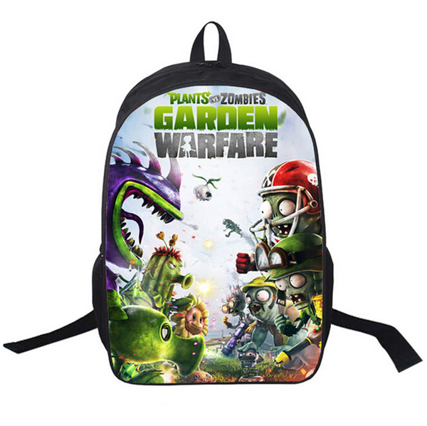 Quality 3d cartoon plants vs zombies Travel Backpack Rucksack 2016 New Outdoor Sports Bags School Bag