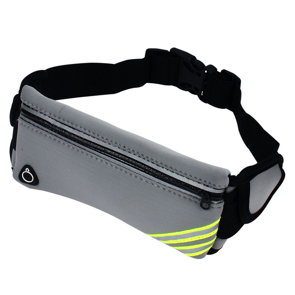 Running Bag Sports Waist Belt With Water Bottle Bag Reflective Strip Waist Bag Warterproof And Breathable Adjustable Size For Running Hiking