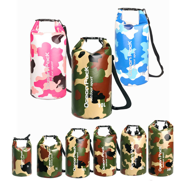 Fashion Waterproof Dry Bag Outdoor Sports Backpack For Treking Camping Kayaking Swimming Bag Storage Dry Backpack Container Sack Beach M233Y