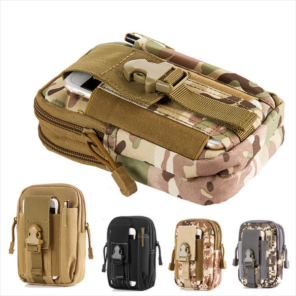 Tactical Waist Bag 5.7 inch Mobile Phone Bag For SAMSUNG Note 3 4 Tactical Molle Pouch EDC Military Bag Men's Travel bags