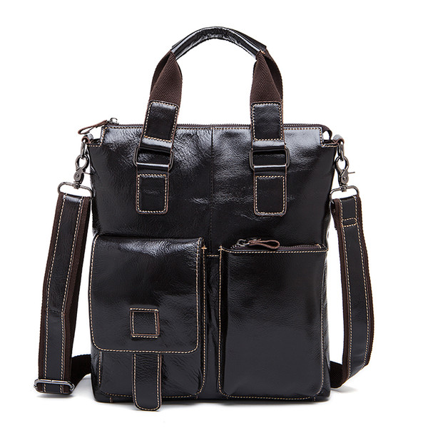 Cow leather day bag 259 Top layer cow leather one shoulder diagonal vertical handbag OEM available