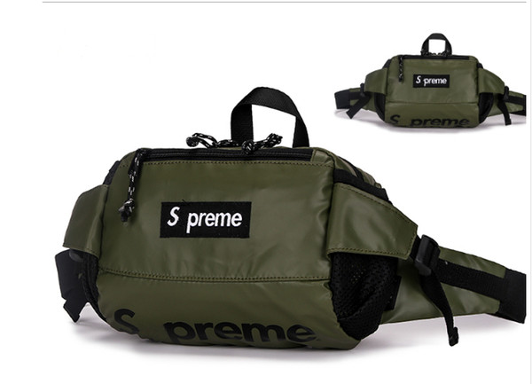2017Sup reme men\'s chest satchel men and women shoulder bag sports backpack, chest canvas sup erme Satchel Bag