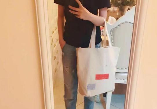 Newest Sup reme Canvas Tote Bag Handbag Shoulder bag of environmental protection 2018