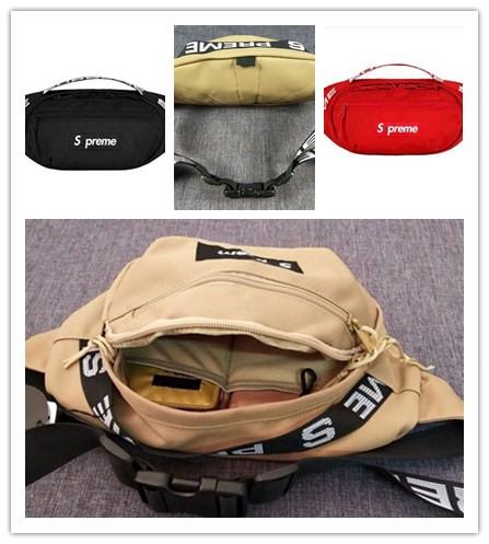 new sup reme chest bag embroidered monoshoulder men\'s and women\'s casual bag