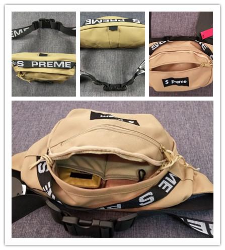 Sup reme Fanny pack male dead body slanted the mobile phone bag Korean version multi-functional sup reme individuality fashion chest bag