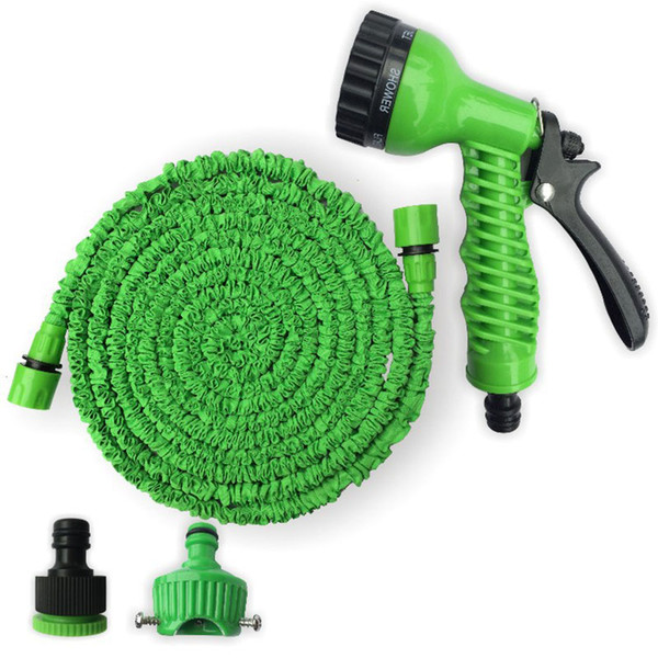 Garden Watering Equipment Plastic Material Blue Green Water Spray Nozzle Sprayers Expandable Flexible Water Hose Garden Pipe Set Equipment