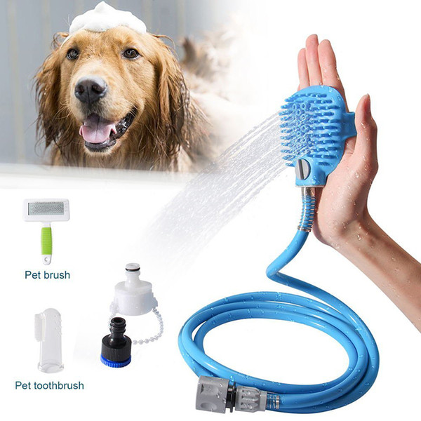 2.5 meters pet Bath Shower Water Sprayer Pets Supplies Bathing Cleaner Tools Cleaning Massage Scrubber Sprayer Hand Massage Pet comb