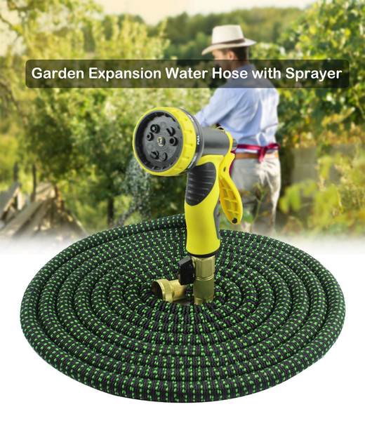 25FT-100FT Garden Hose pipe spray Expandable Magic Flexible Water Hose EU Hose Plastic Hoses Pipe water tools set With Spray Gun To Watering