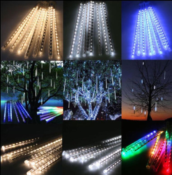 30cm LED Lights Meteor Shower Rain 8Tube Xmas Tree Outdoor Light Christmas Wedding Garden Decoration KKA5016