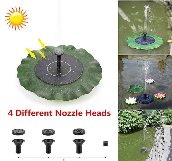 Solar Water Pump Floating Waterpump Panel Kit Fountain Pool Pump Kit Lotus Leaf Floating Pond Watering Submersible Garden Water GGA398 6PCS