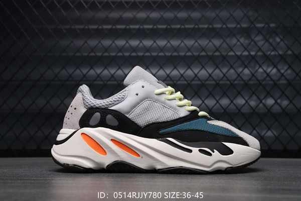 With Box 700 Wave Runner Inertia Men Women Designer Sneakers Kanye West 700 V2 Mauve Running Shoes Top Quality Trainers Shoes Size 36-45