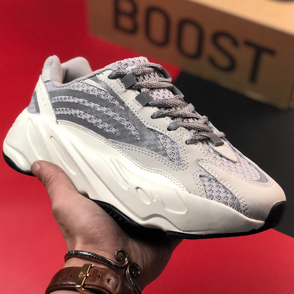 Wave Runner 700 V2 Geode Static Salt Inertia OG Solid Grey Mauve Mens Kanye West Running Shoes Women Fashion Sports Athletics Sneakers