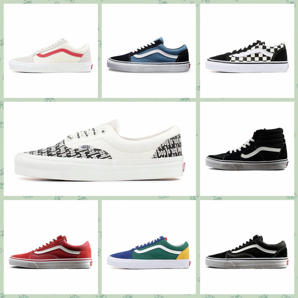 VAA1b hot sale cheap Men Women Sports outdoors shoes Old Skool Fear Of God Classic Canvas Black White YACHT CLUB MARSHMALLOW Skate Casual Of