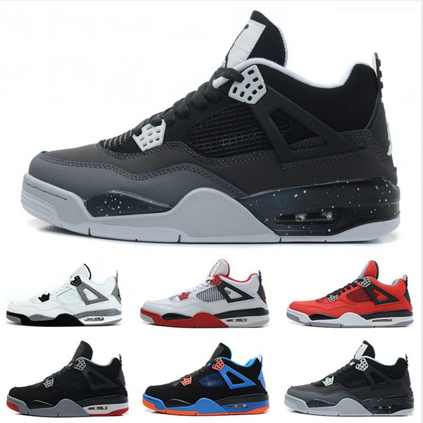 JN004t1b hot sale cheap Men Women Sports outdoors shoes 4 Retro High MID OG 4S J Luxury designer basketball Sneakers Official Breathable