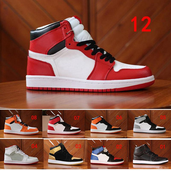 JN001t2d hot sale cheap Men Women Sports outdoors shoes 1 Retro High MID OG 1S J Luxury designer basketball Sneakers Official Breathable