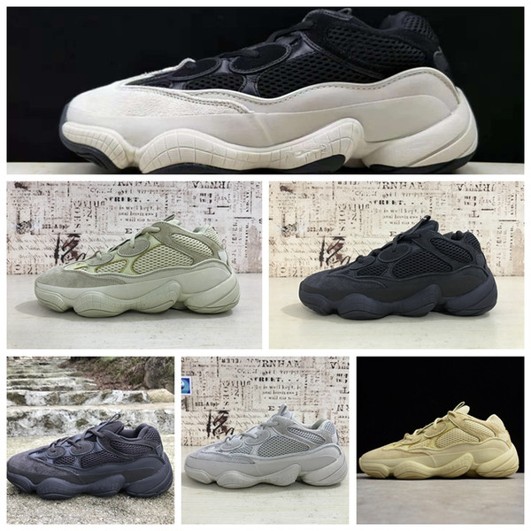 AAYEE50d hot sale cheap Men Women Sports outdoors shoes 500 Kanye West Blush Desert Rat yung 500S Moon Official Luxury designer running