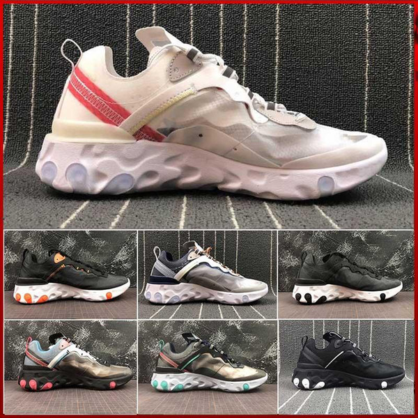 Epic React Element 87 Undercover Men Running Shoes For Women Designer Sneakers Sports Mens Trainer Shoes Sail Light Bone