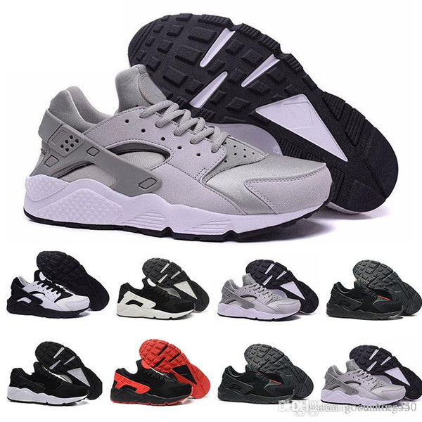 Hot Sale Men Women Air Huarache IV 4 Run Ultra Running Shoes Grey Red Green Triple black white Trainers Sport Athletics Sneakers 36-45